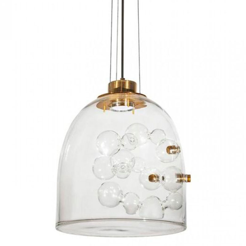 Подвесной светильник Lamps Inside Bubbles side bell Золотой Прозрачный в Самаре | Loft Concept 