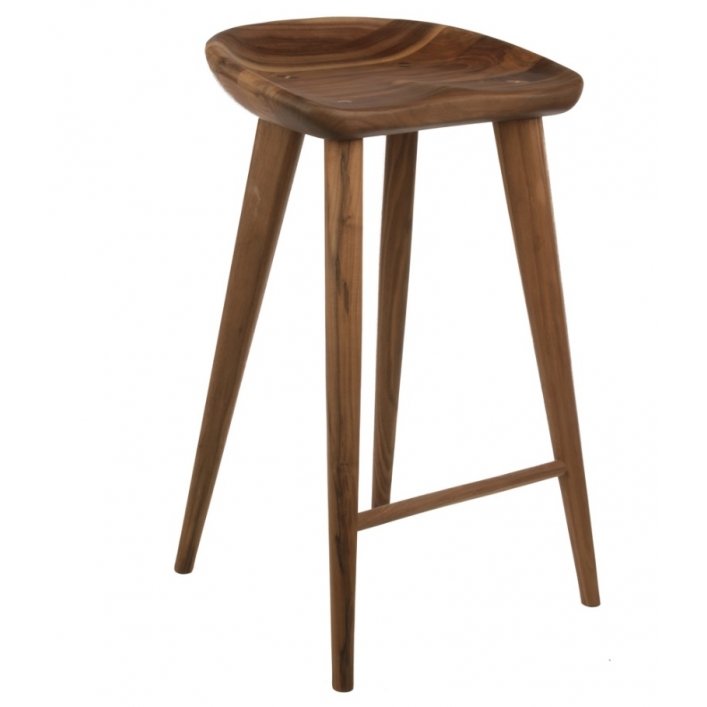 Барный стул Craig Bassam Tractor Counter Stool Белый дуб Орех в Самаре | Loft Concept 