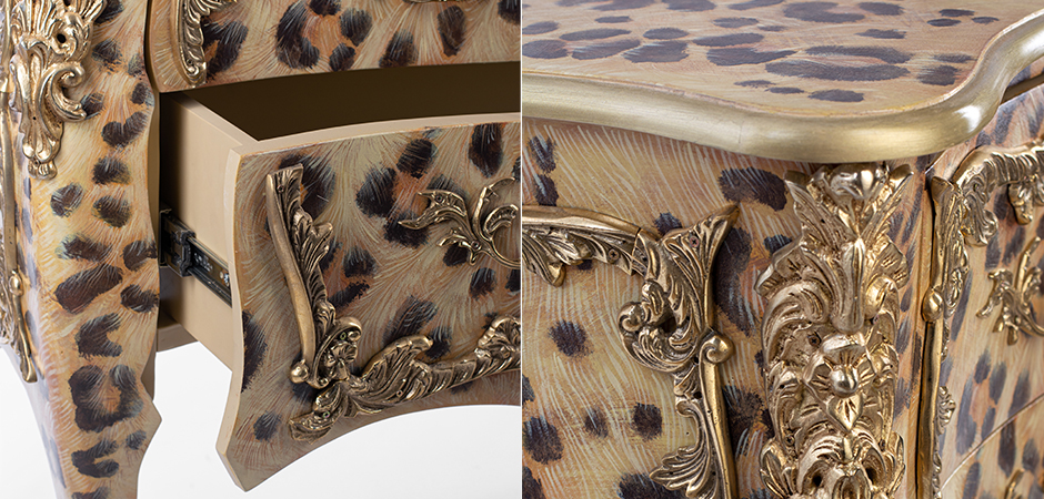 Комод стиль рококо Ref 573 Commode L. XV Leopard Комод стиль рококо Ref 573 Commode L. XV Leopard - Loft-Concept в Самаре