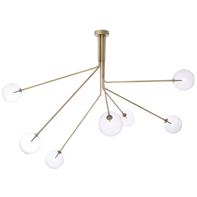 Люстра Eichholtz Chandelier Topaz Brass Латунь Прозрачный в Самаре | Loft Concept 