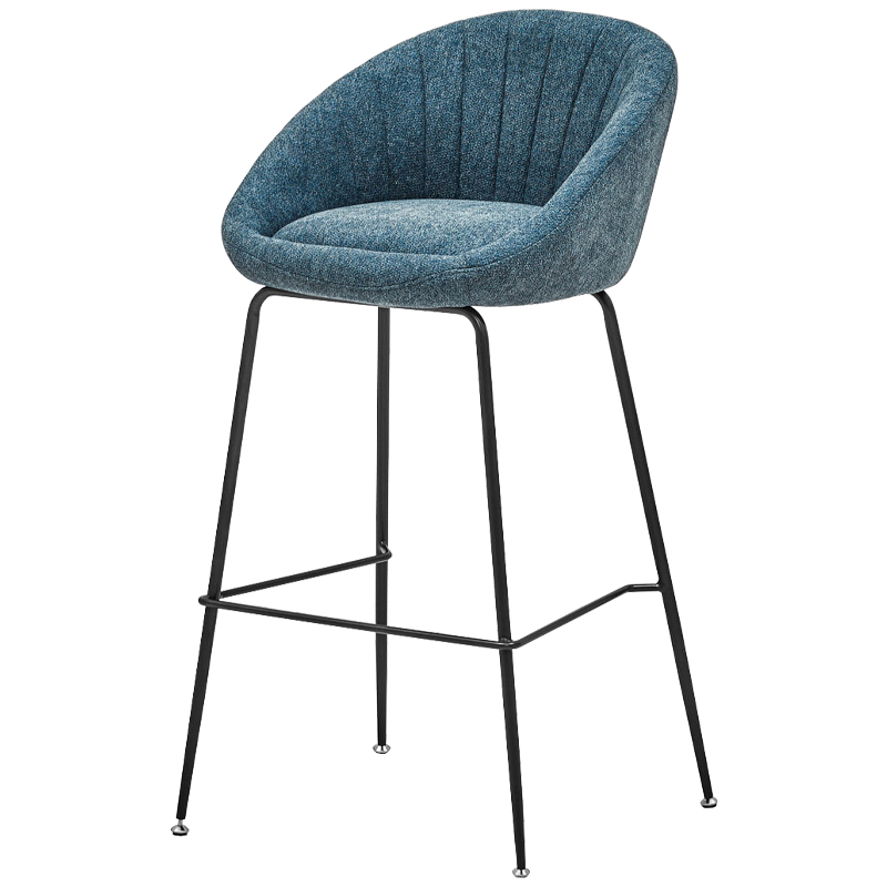 Барный стул Alberto Bar Stool Blue Черный Голубой пастельный в Самаре | Loft Concept 