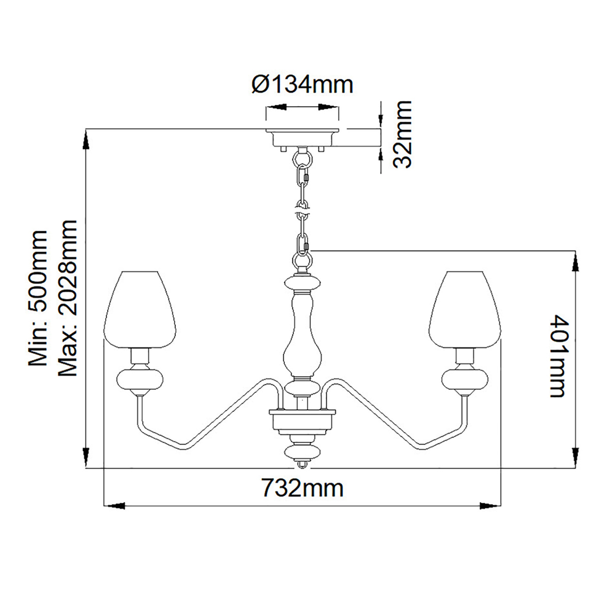  Люстра с 5-ю стеклянными плафонами в форме бокалов и угловыми кронштейнами Elstead Lighting в Самаре
