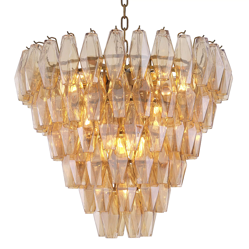 Люстра Eichholtz Chandelier Benini S Amber Янтарный Латунь в Самаре | Loft Concept 