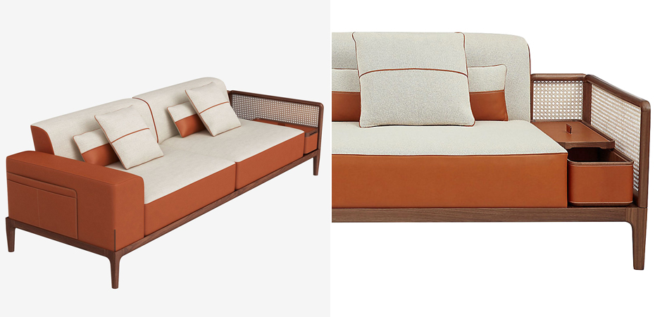 Диван Rattan Armrest Sofa Terracotta Диван Rattan Armrest Sofa Terracotta - Loft-Concept в Самаре