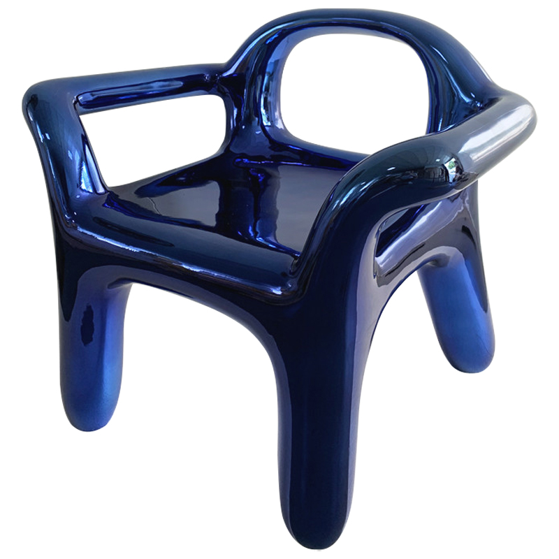 Кресло Deep Blue Metallica Shine Armchair Синий в Самаре | Loft Concept 