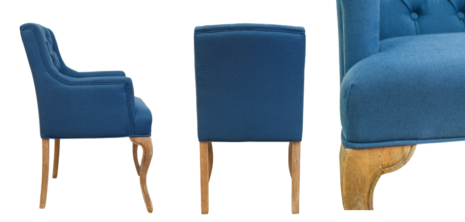 Стул French chairs Provence Amelia Blue ArmChair Стул French chairs Provence Amelia Blue ArmChair - Loft-Concept в Самаре