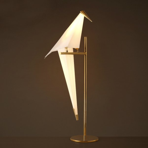 Настольная лампа Origami Bird Table Lamp Золотой Бежево-серый в Самаре | Loft Concept 