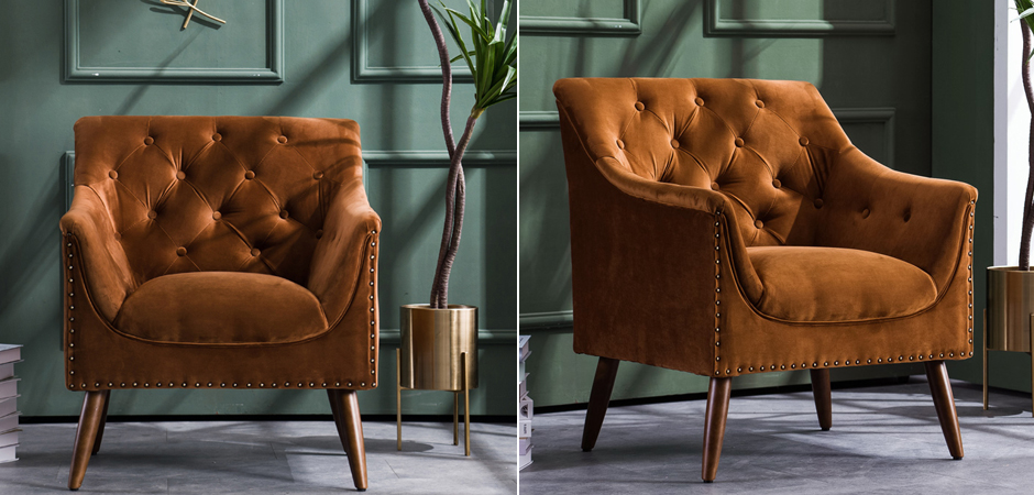 Кресло Terracotta Velvet Armchair Кресло Terracotta Velvet Armchair - Loft-Concept в Самаре