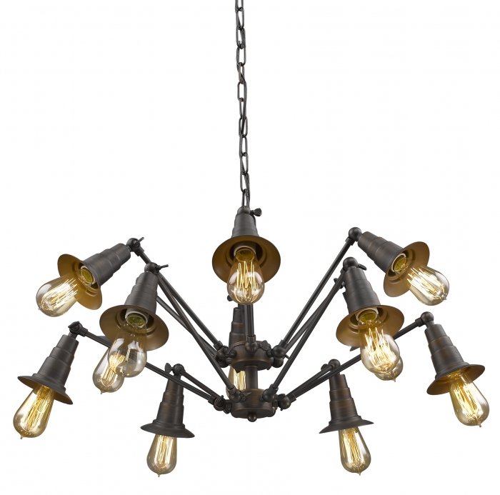 Люстра Loft Spider Chandelier 12 Коричневый винтаж в Самаре | Loft Concept 