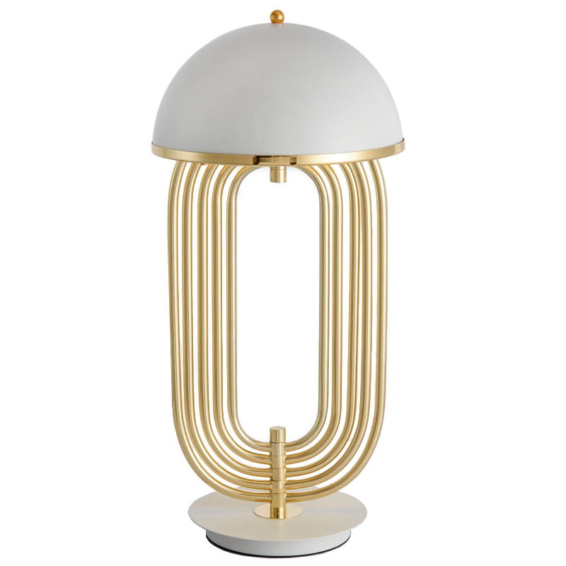 Настольная лампа Delightfull Turner Table Lamp White Глянцевое золото Белый в Самаре | Loft Concept 