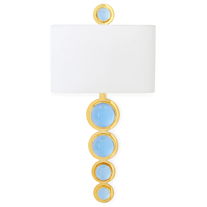 Бра GLOBO SCONCE Jonathan Adler Белый Голубой Золотой в Самаре | Loft Concept 