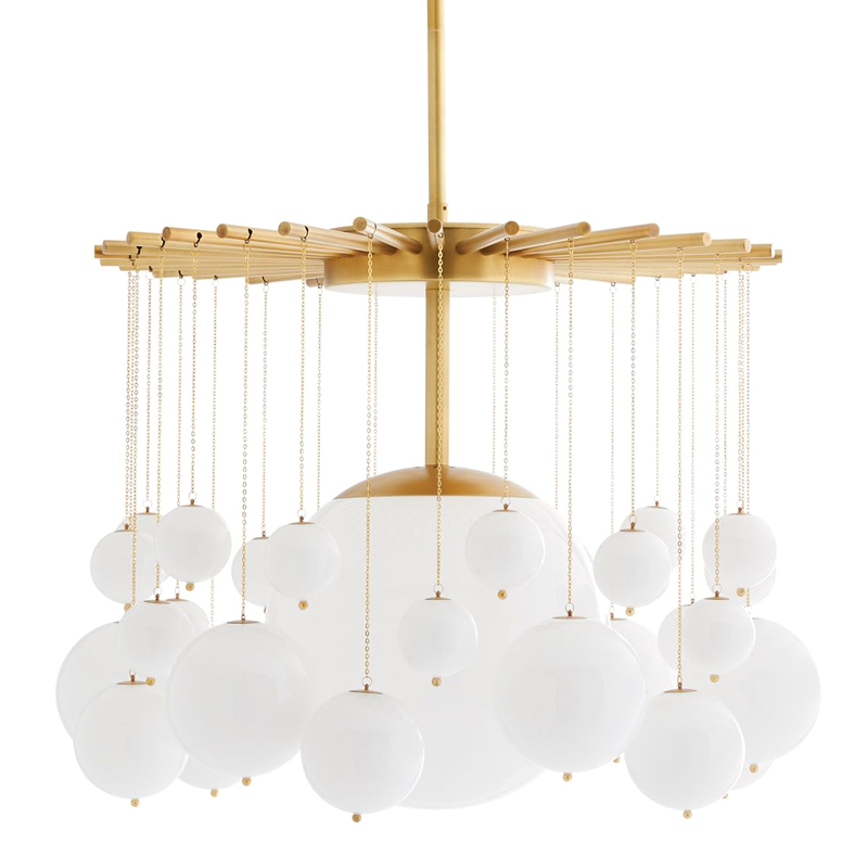 Люстра Arteriors MIRA CHANDELIER Золотой Белый в Самаре | Loft Concept 