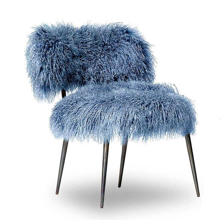 Стул Baxter Nepal Fauteuil Сапфирово-синий Темная бронза Стул Baxter Nepal Fauteuil Сапфирово-синий Темная бронза в Самаре | Loft Concept
