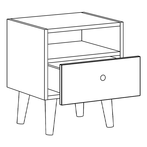 Прикроватная тумба с изображением на ящике Elise Nightstand в Самаре