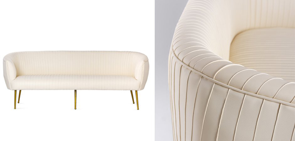 Софа Souffle Settee Leather ivory leather Софа Souffle Settee Leather ivory leather - Loft-Concept в Самаре