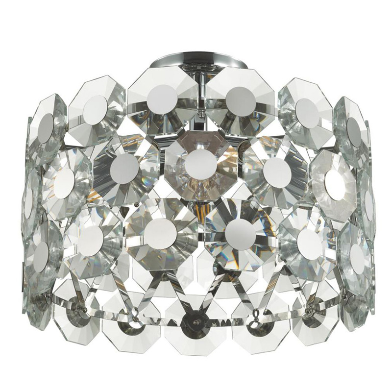 Потолочный светильник Crystal Octagons Chrome Хром Прозрачное Стекло Потолочный светильник Crystal Octagons Chrome Хром Прозрачное Стекло в Самаре | Loft Concept
