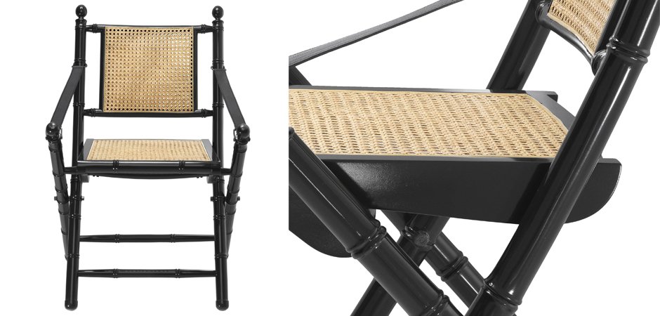 Стул Eichholtz Folding Chair Bolsena Black Стул Eichholtz Folding Chair Bolsena Black - Loft-Concept в Самаре