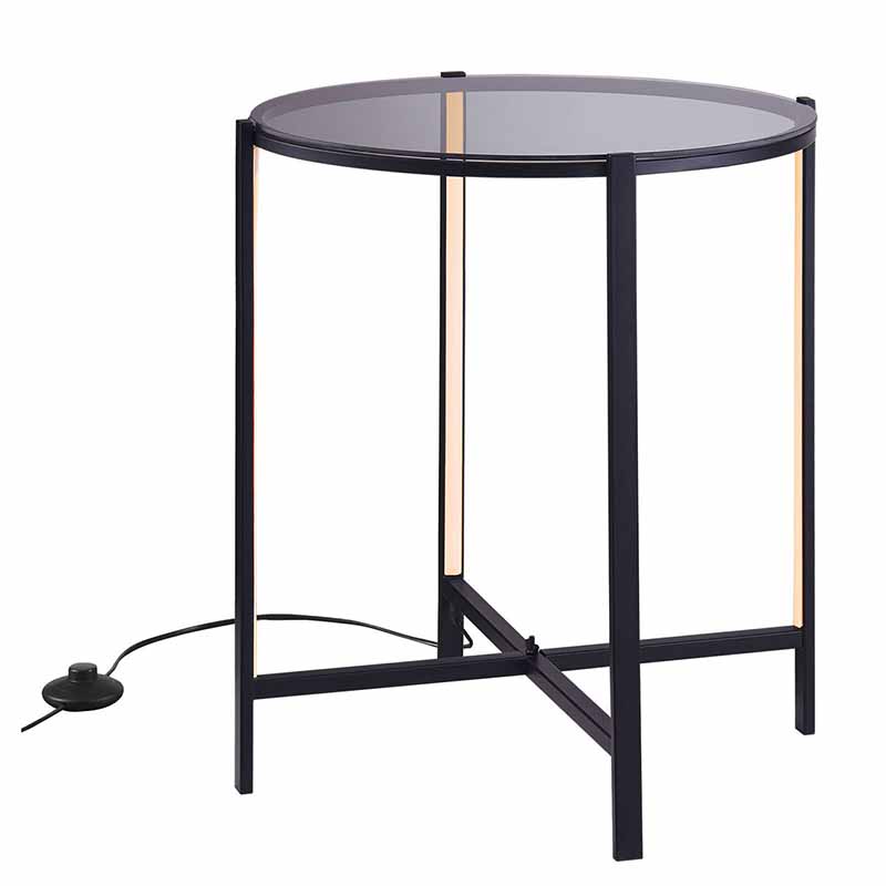 Приставной стол Galia Side Table Black LED Черный в Самаре | Loft Concept 