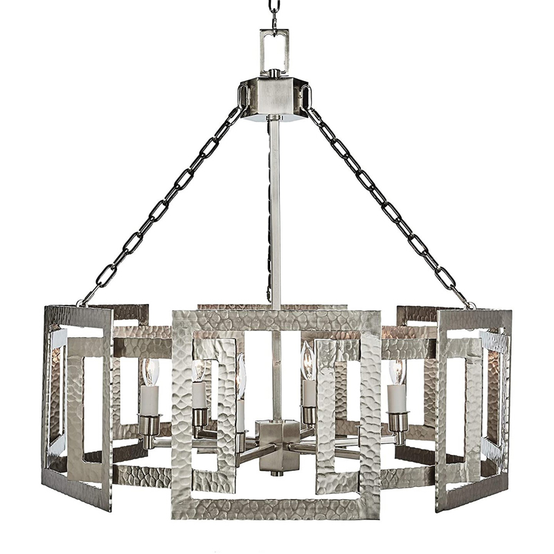 Люстра Textured Cage Pendant Lamp Silver Chandelier Серебряный в Самаре | Loft Concept 