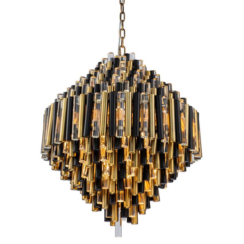 Люстра Black Brass Symphony Chandelier Черный Латунь Прозрачный (Transparent) в Самаре | Loft Concept 