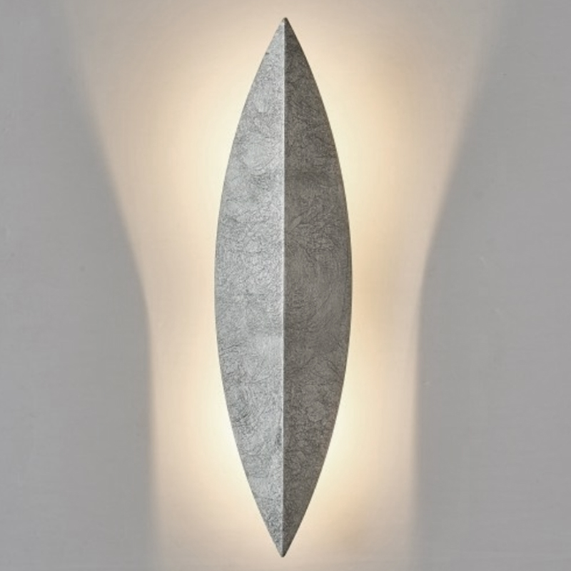 Art Deco Leaf Wall Lamp Silver Серебряный в Самаре | Loft Concept 