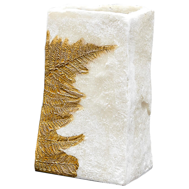 Ваза Ancient Fossil Vase 23 см Белый Золотой Ваза Ancient Fossil Vase 23 см Белый Золотой в Самаре | Loft Concept