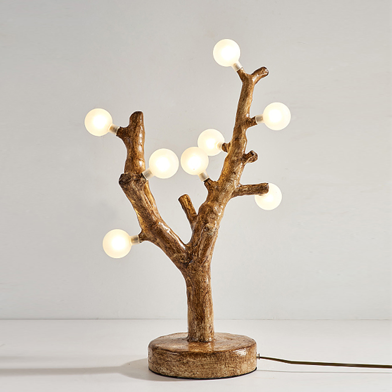 Настольная лампа Tree branch Table Lamp Коричневый Белый в Самаре | Loft Concept 