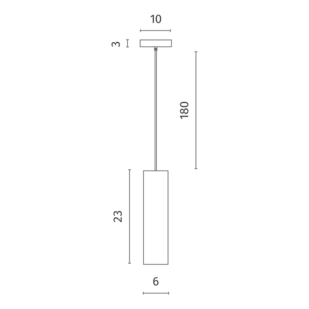 Подвесной светильник в форме цилиндра Douro Light черный бетон в Самаре