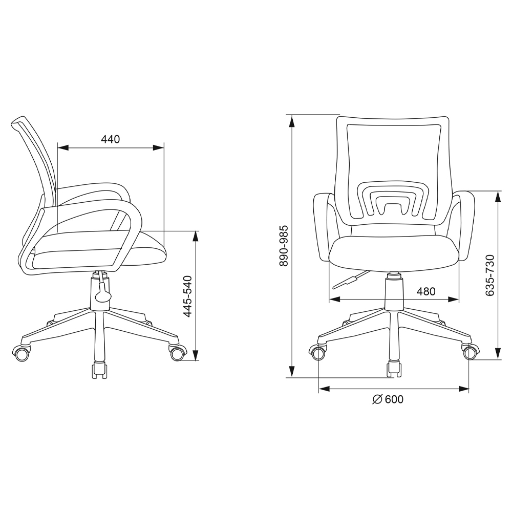 Офисное кресло с основанием из белого пластика Desk chairs Green в Самаре