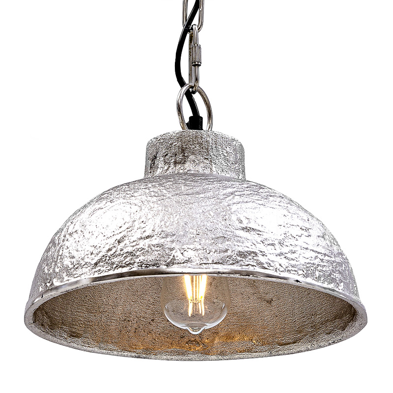 Подвесной светильник Rough Silver Pendant II Серебряный в Самаре | Loft Concept 