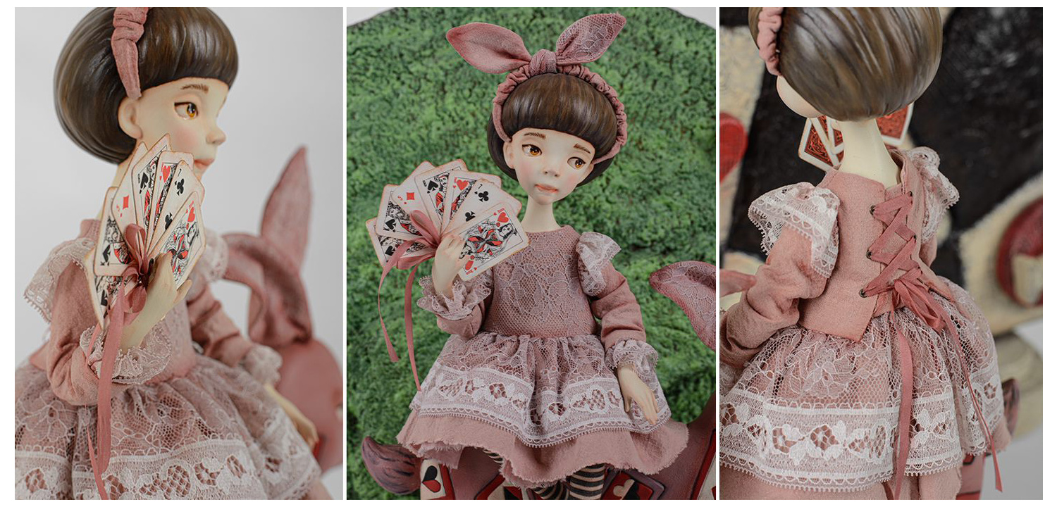 Авторская кукла Алиса в зазеркалье - фото