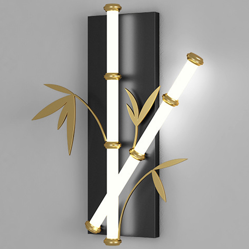 Настенный Светильник в Японском стиле Бамбук Japanese Style Bamboo Wall Lamp Черный Белый Золотой Настенный Светильник в Японском стиле Бамбук Japanese Style Bamboo Wall Lamp Черный Белый Золотой в Самаре | Loft Concept
