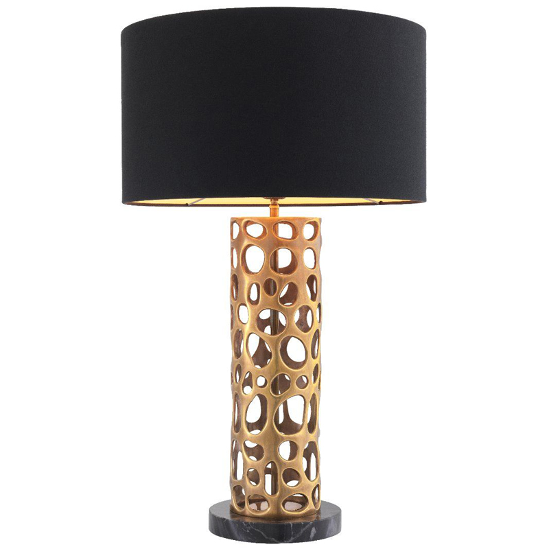 Настольная лампа Eichholtz Table Lamp Dix Brass Черный Винтажная латунь Черный Мрамор Nero Золотой Настольная лампа Eichholtz Table Lamp Dix Brass Черный Винтажная латунь Черный Мрамор Nero Золотой в Самаре | Loft Concept