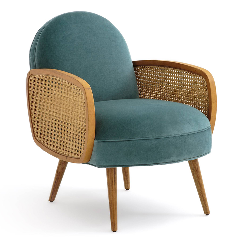 Кресло Morten Wicker Turquoise Armchair Бирюзовый в Самаре | Loft Concept 