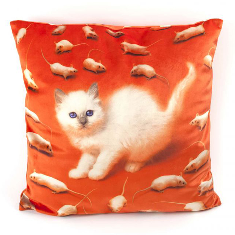 Подушка Seletti Cushion Kitten Мульти в Самаре | Loft Concept 