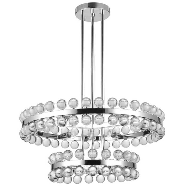 Sacramento Transparent Balls Two Circle Chandelier  Хром Прозрачный в Самаре | Loft Concept 