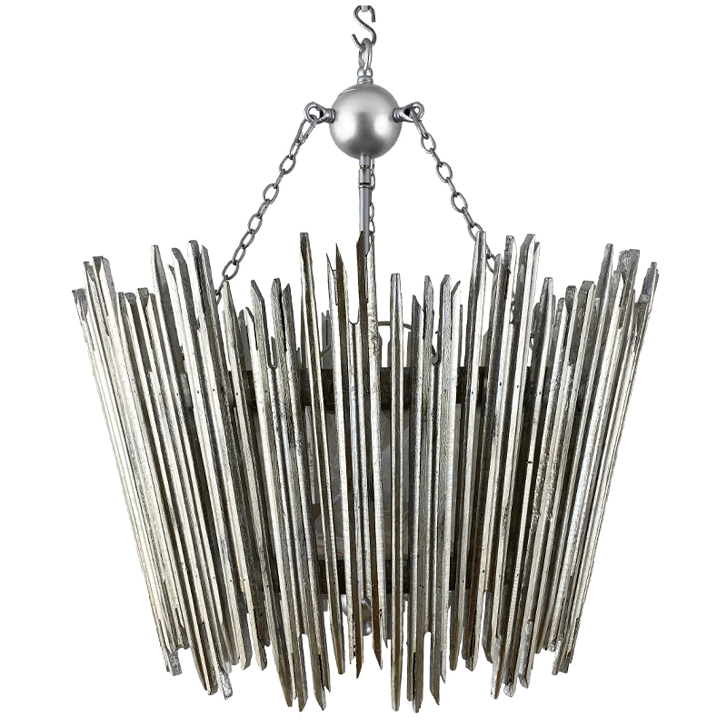 Люстра Ragna Silver Wooden Rods Chandelier Серебряный в Самаре | Loft Concept 