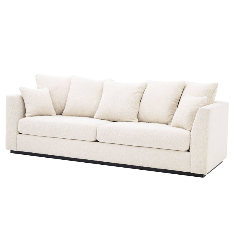 Диван Eichholtz Sofa Taylor boucle cream Кремовый Черный в Самаре | Loft Concept 