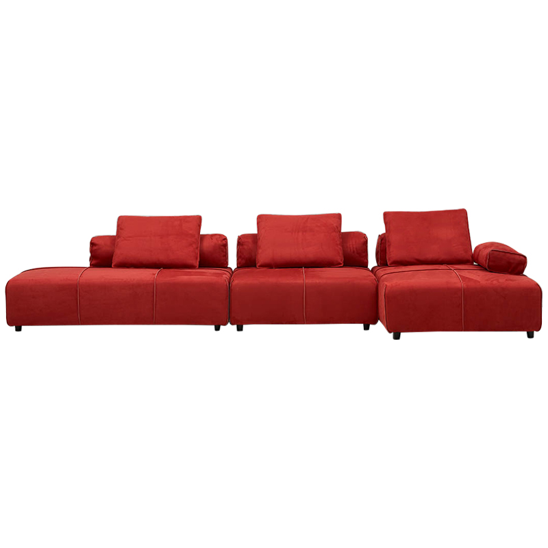 Угловой диван Quinn Red Sofa Красный в Самаре | Loft Concept 