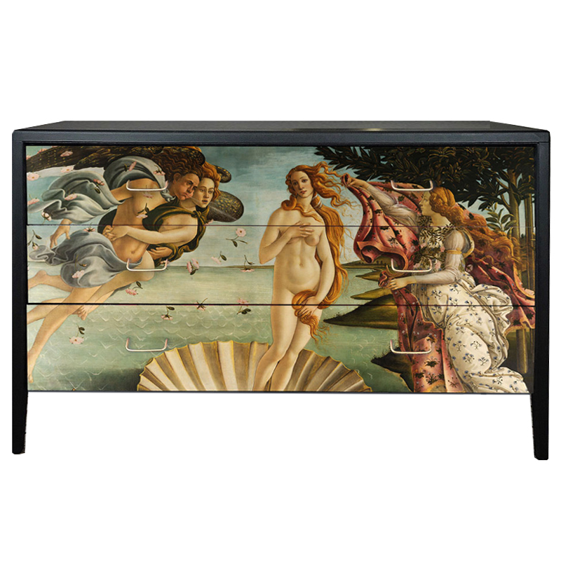 Комод Афродита Chest Of Drawers The Birth Of Venus Черный Бежево-серый в Самаре | Loft Concept 