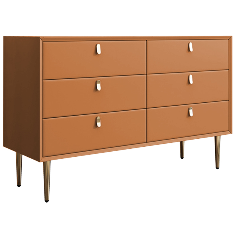 Комод Olson Leather Chest of Drawers 120 Оранжевый Синий Бежевый Серый Светло-серый Розовый Белый в Самаре | Loft Concept 