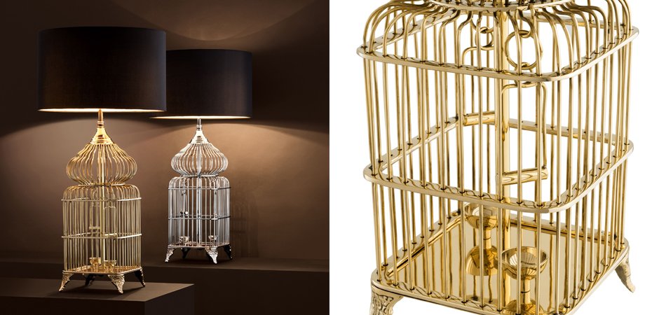 Настольная лампа Eichholtz Table Lamp La Cage Brass - Loft-Concept в Самаре