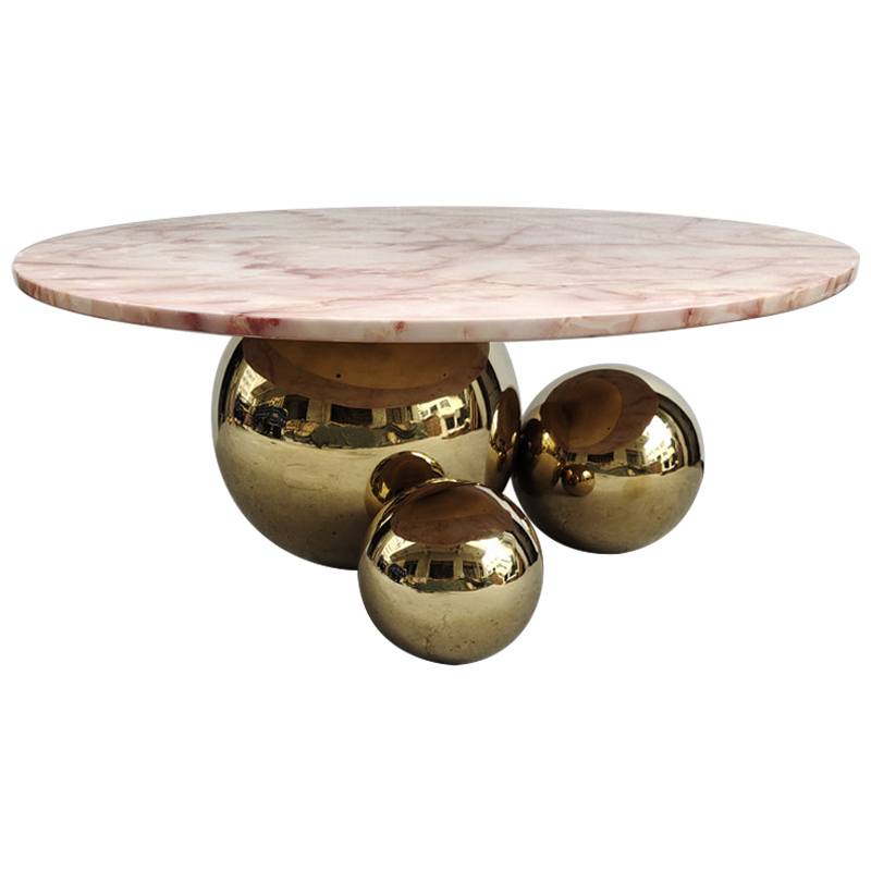 Кофейный стол Ball Metal Gold Coffee Table Золотой Дымчатая Роза в Самаре | Loft Concept 