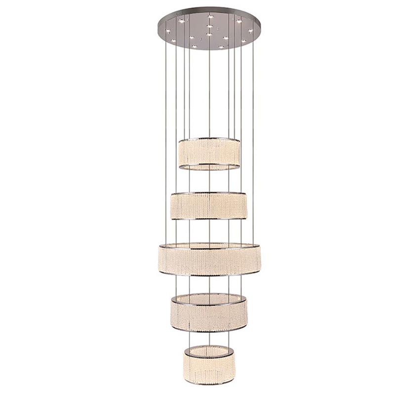 Люстра Crystal Shine Naomi 5 rings Chandelier Хром Прозрачный (Transparent) в Самаре | Loft Concept 