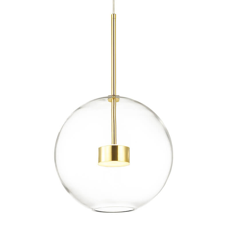 Подвесной светильник Transparent Bubble Pendant Gold One Глянцевое золото Прозрачный в Самаре | Loft Concept 