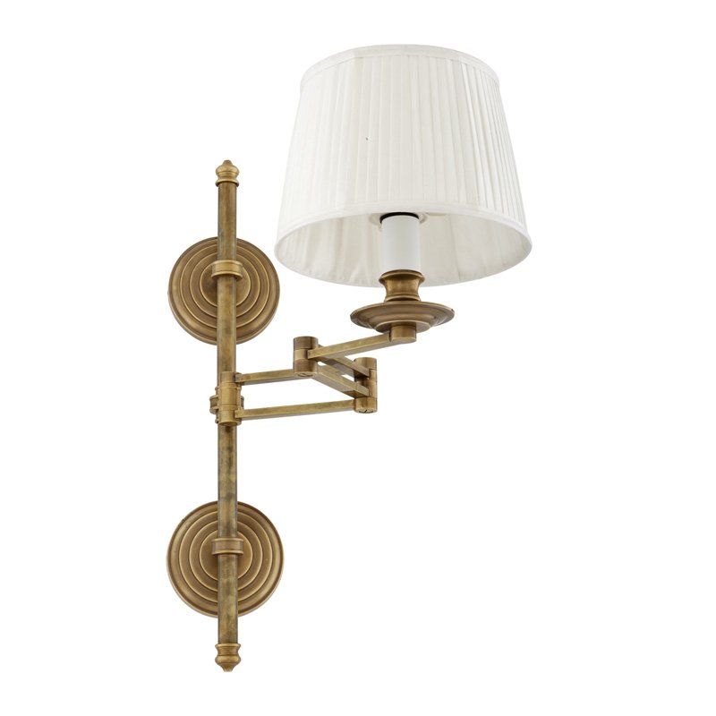 Бра Wall Lamp Favonius Brass Латунь Белый в Самаре | Loft Concept 