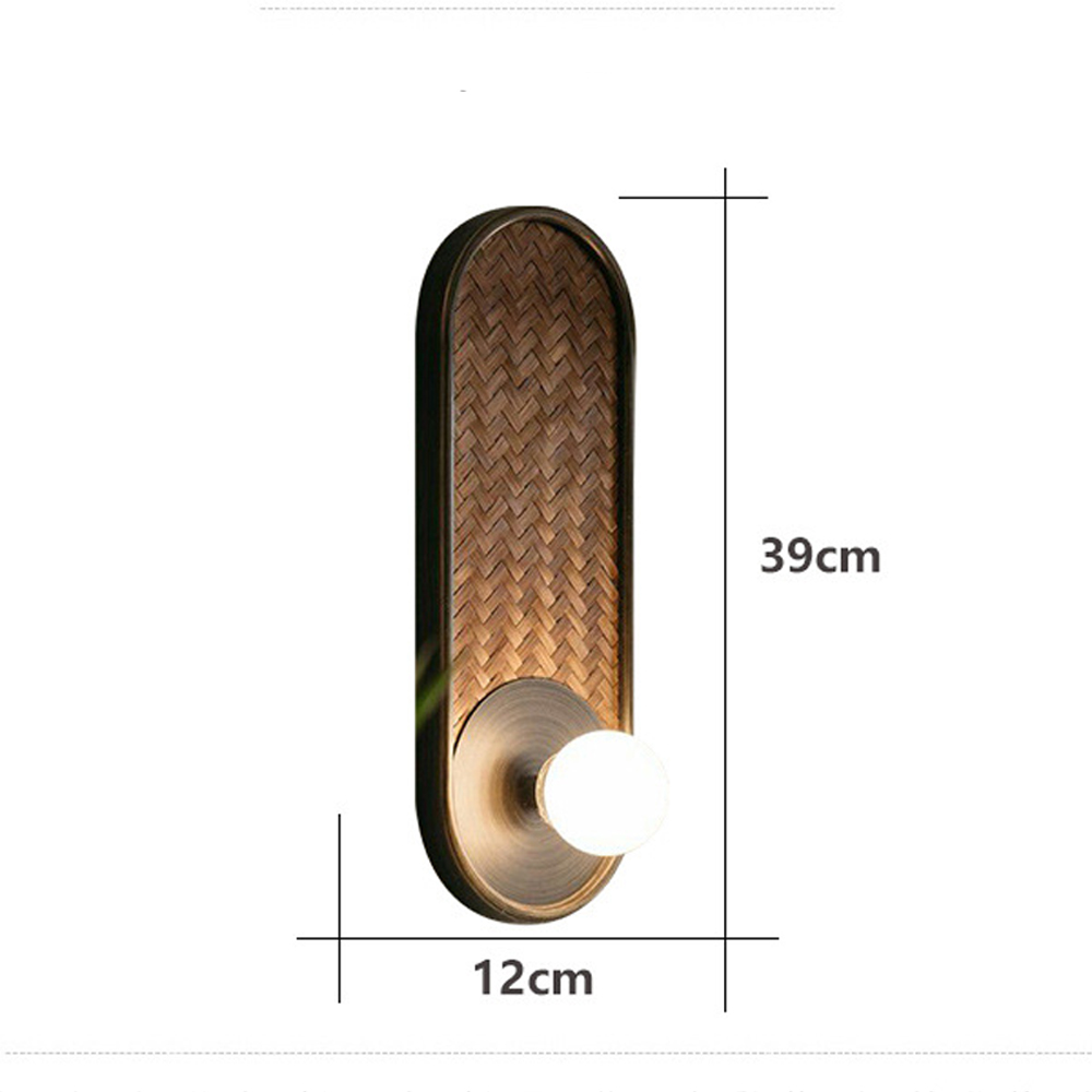 Бра с декором из плетеного бамбука Wicker Oval Lamp Бра с декором из плетеного бамбука Wicker Oval Lamp в Самаре