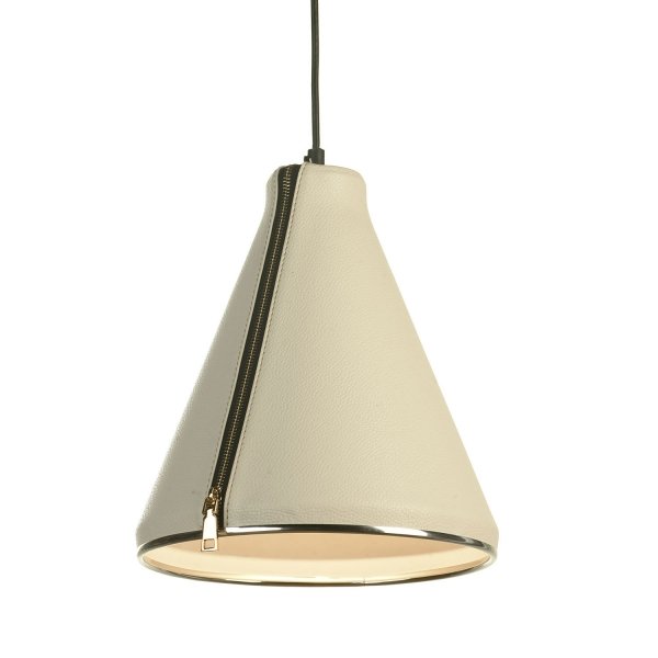 Подвесной светильник Leather Cone Beige Pendant  в Самаре | Loft Concept 