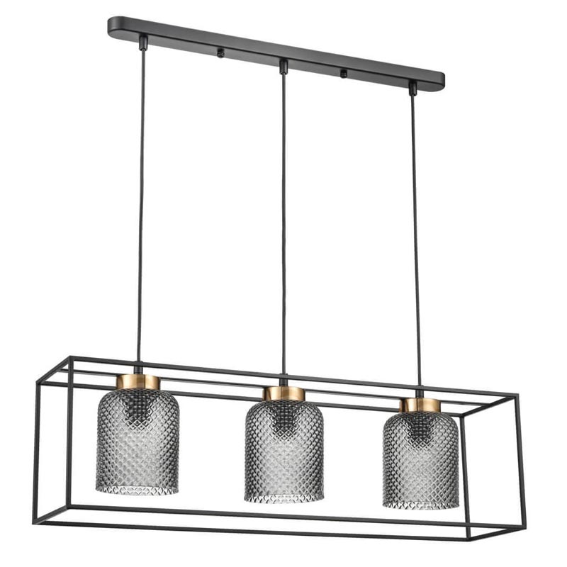 Люстра Myron Chandelier rectangular Черный Дымчатый (Smoke) в Самаре | Loft Concept 