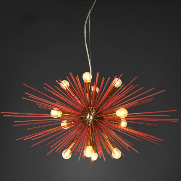 Люстра ASTRA Chandelier Sputnik Red and Brass  в Самаре | Loft Concept 